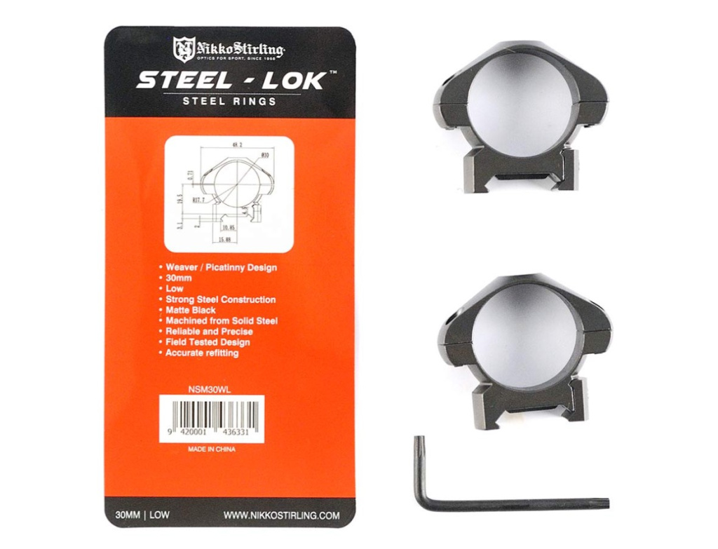 Кольца Nikko Stirling Diamond на weaver 30 низкие /NSM30WL/