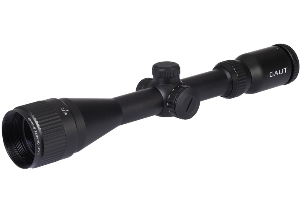 Прицел Gaut Quartz 3-9*40,АО-параллакс ,сетка 2(Mil-Dot),подстветка красная, 25,4мм,поправки 1/4 МОА