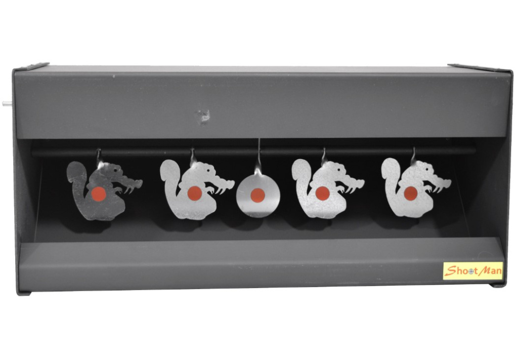 Мишень Shootman автомат с пулеулавливателем Белки металл 2мм