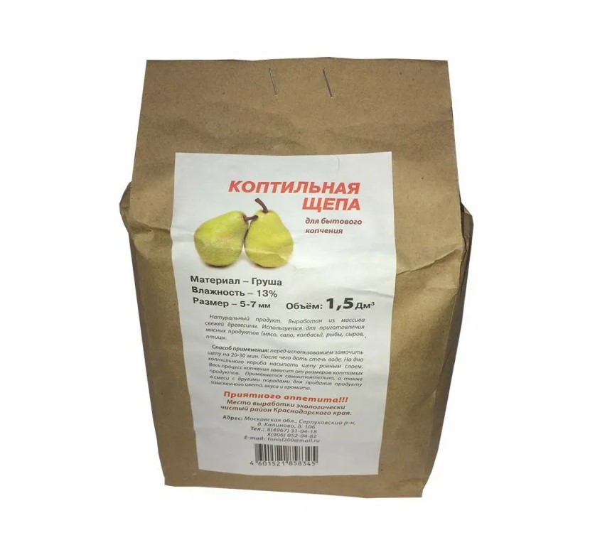 Щепа для копчения груша 3дм3 /0025271/