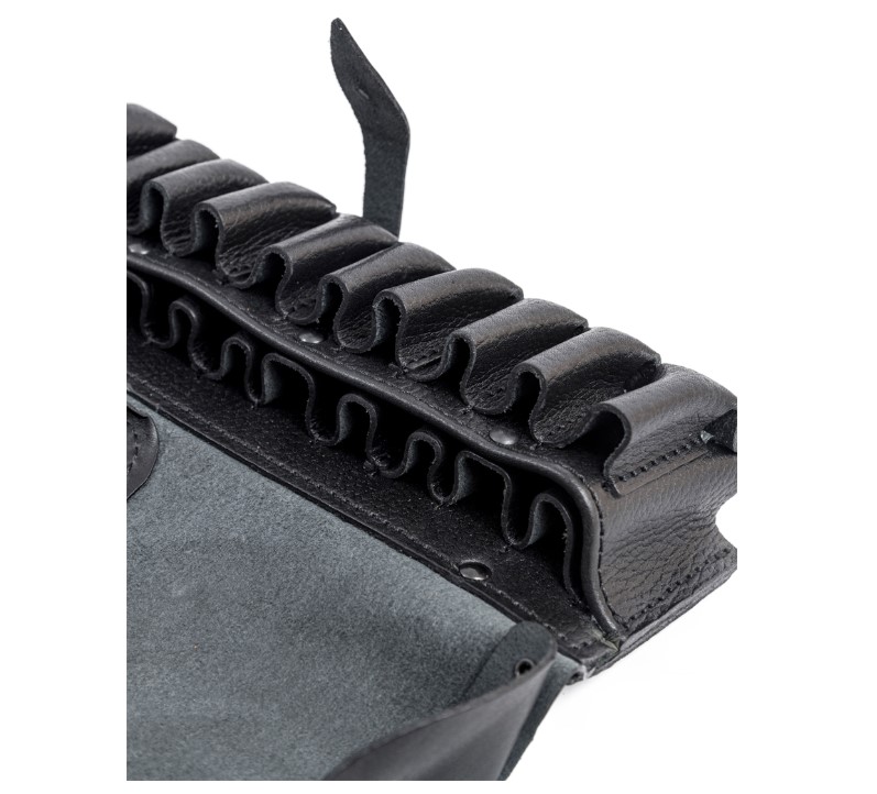 Патронташ Хольстер 24*12 двухрядный кожа черный/190010033/