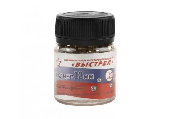 Шарик стальной Выстрел d=12мм (30шт)/1уп