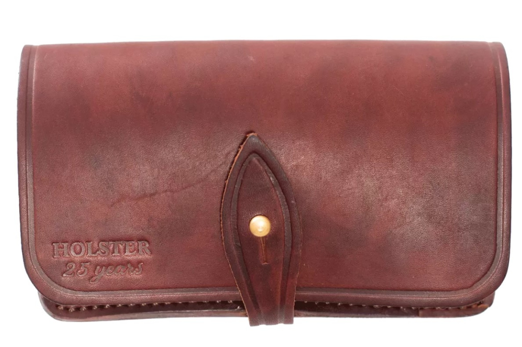 Подсумок Хольстер 25лет поясной для ПУ и патронов кожа коричневый /191360000/