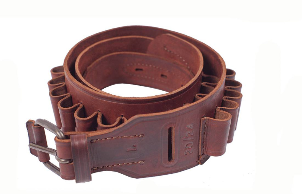 Патронташ Хольстер 25лет 20к открытый L-1150мм 24п кожа /231400000/