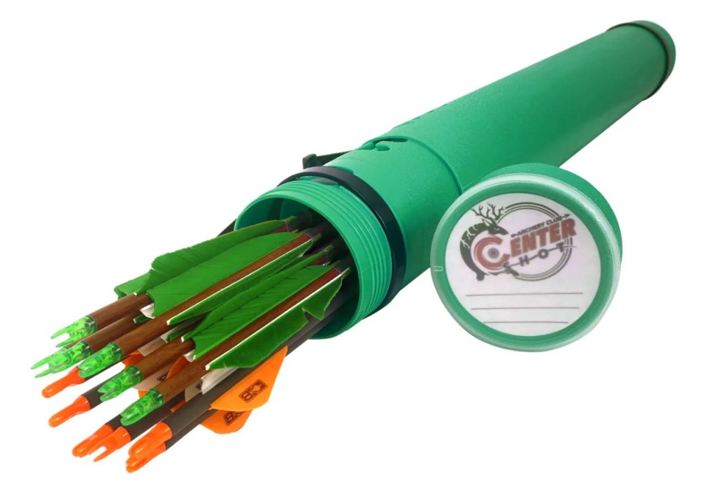 Тубус для стрел Centrshot плс. с держателем зел. /ARTB-001GR/