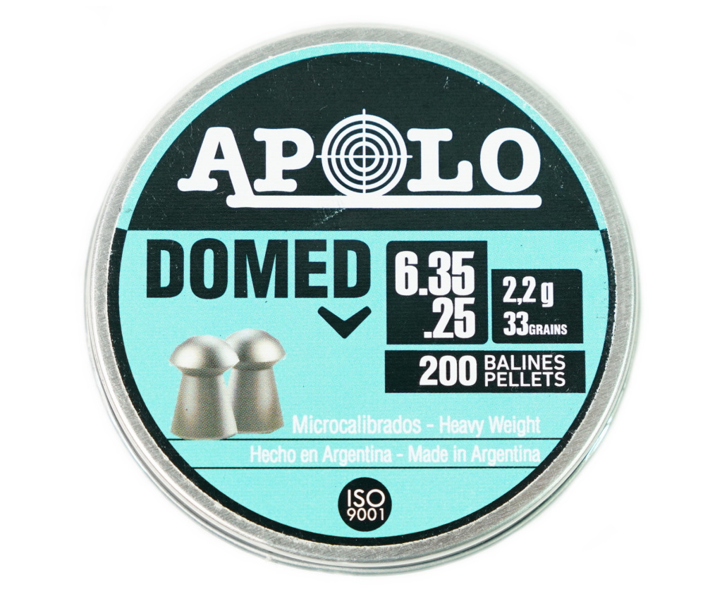 Пуля пневм. Apolo Domed 6,35мм 2.2гр (200)/1уп.
