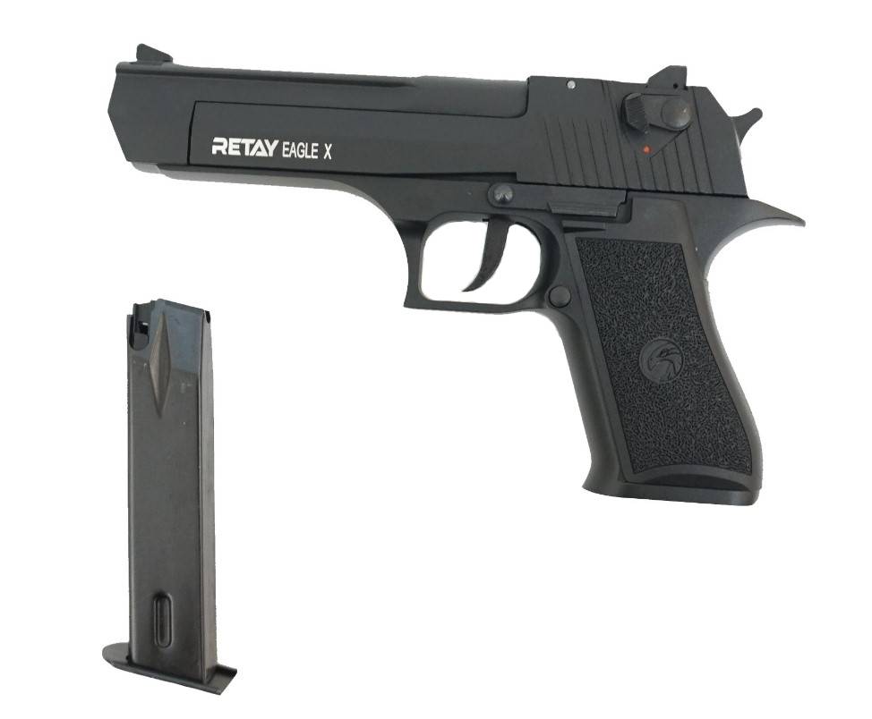 Макет охолощенный пистолета Eagle X черный к.9мм РАК (2)