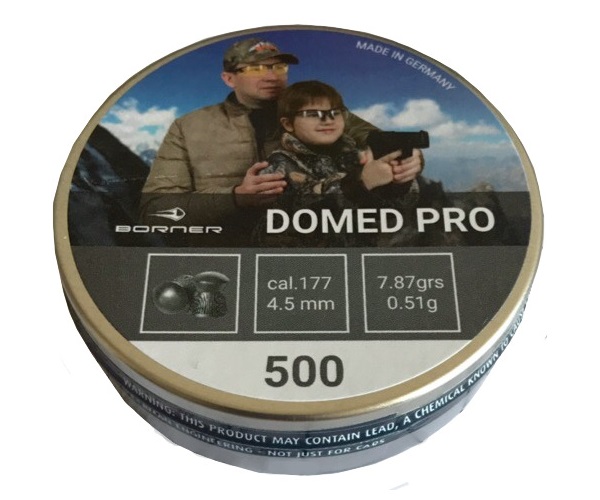 Пуля пневм. Borner Domed Pro 4,5мм 0,51гр (500)/1уп.