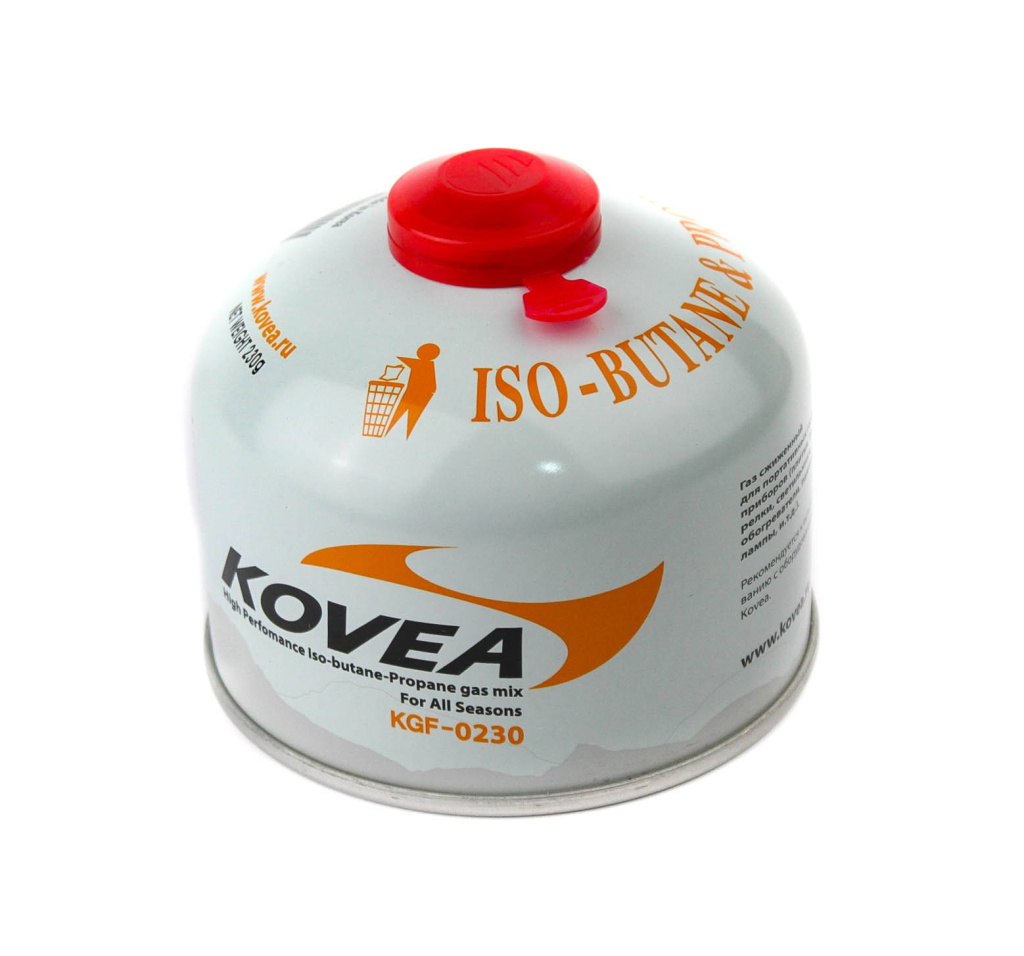 Баллон газовый Kovea 230г изобутан/пропан 70/30 резьбовой
