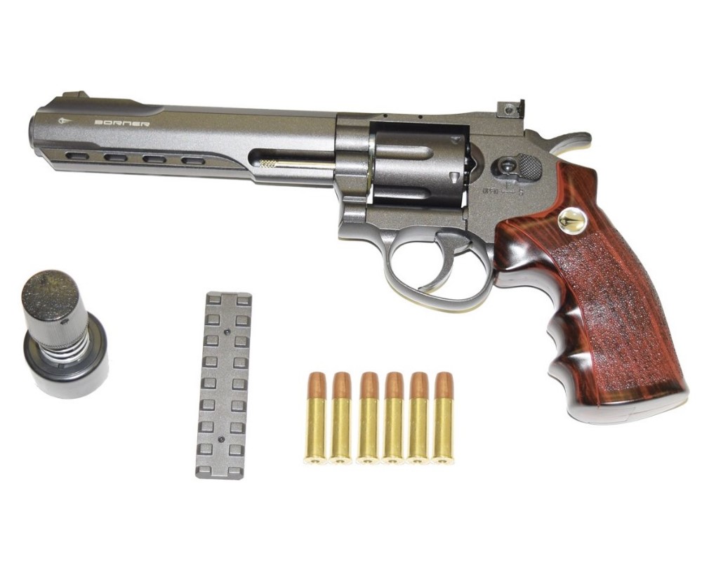 Пневматический револьвер BORNER Super Sport 702 k.4,5мм.(c картриджами 6шт.)