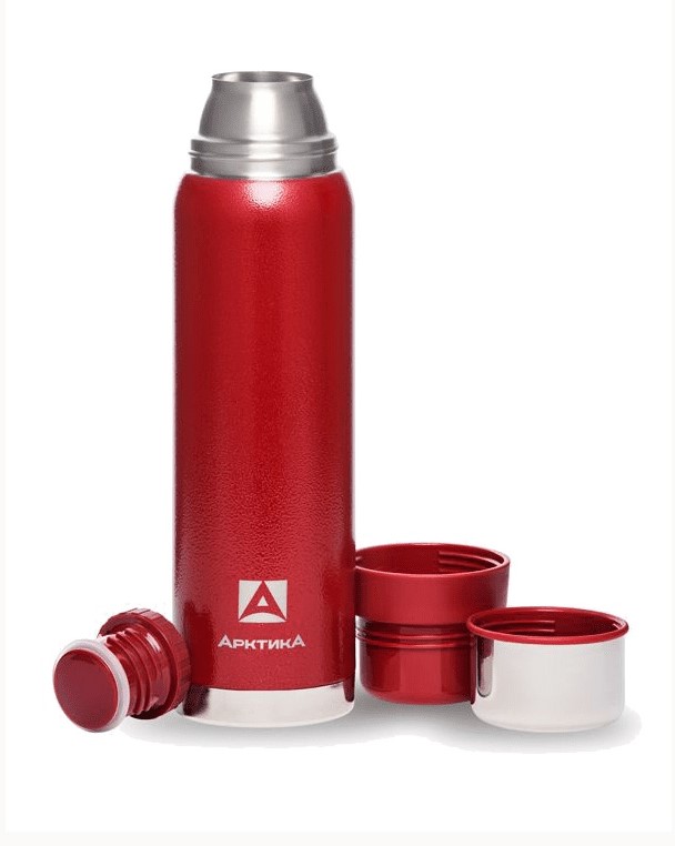 Термос Арктика с узким горлом 0,9л американский дизайн красный /106-900/