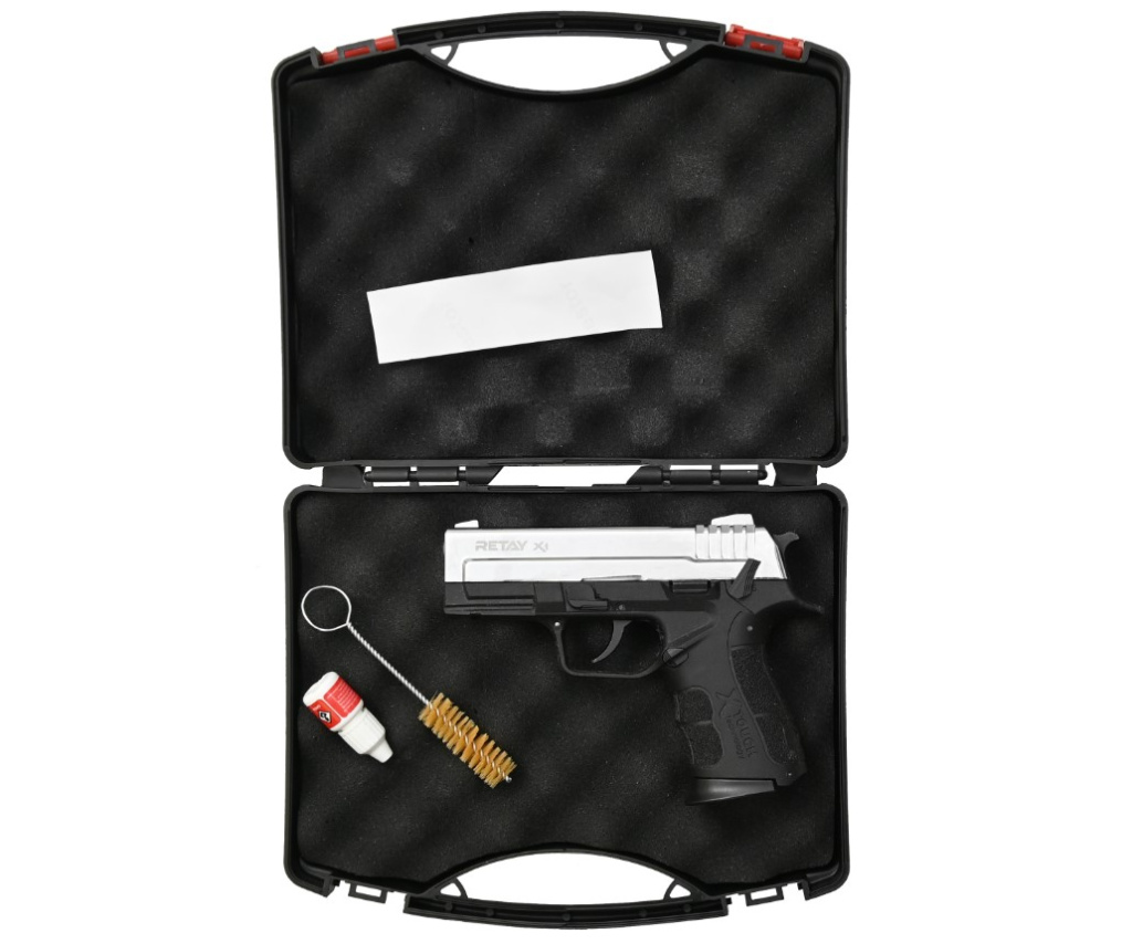 Макет охолощенный пистолета X1 Никель к.9мм РАК