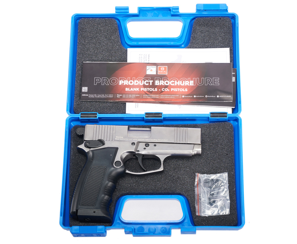 Пневматический пистолет EKOL ES 55 Fume 4,5к никель