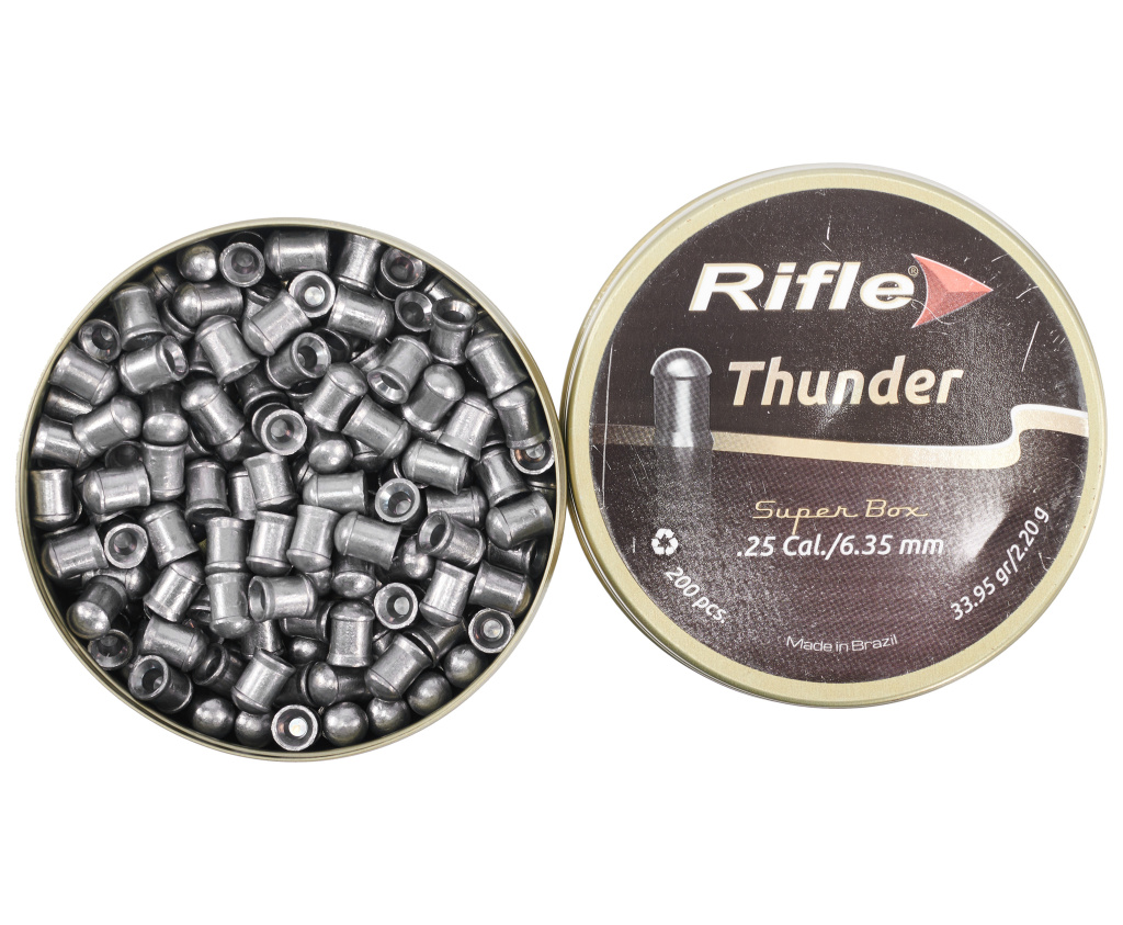 Пуля пневм. Rifle Field Series Thunder 6,35мм 2,20гр (200)/1уп.