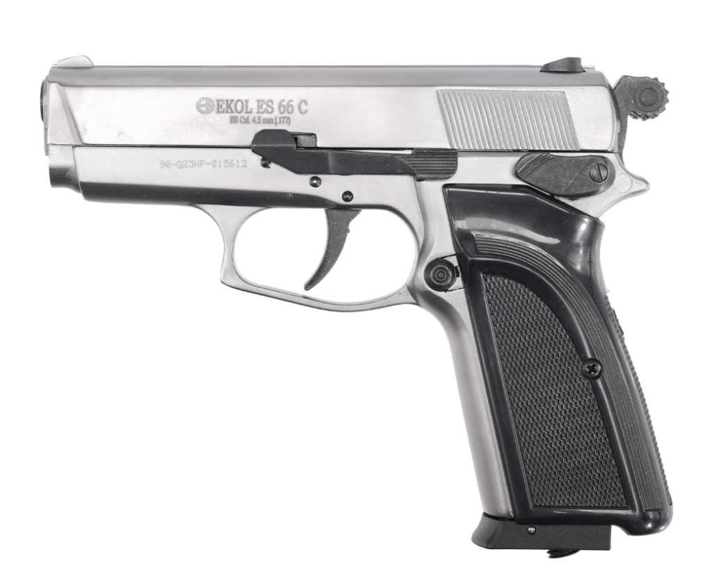 Пневматический пистолет EKOL ES 66 Fume 4,5к никель