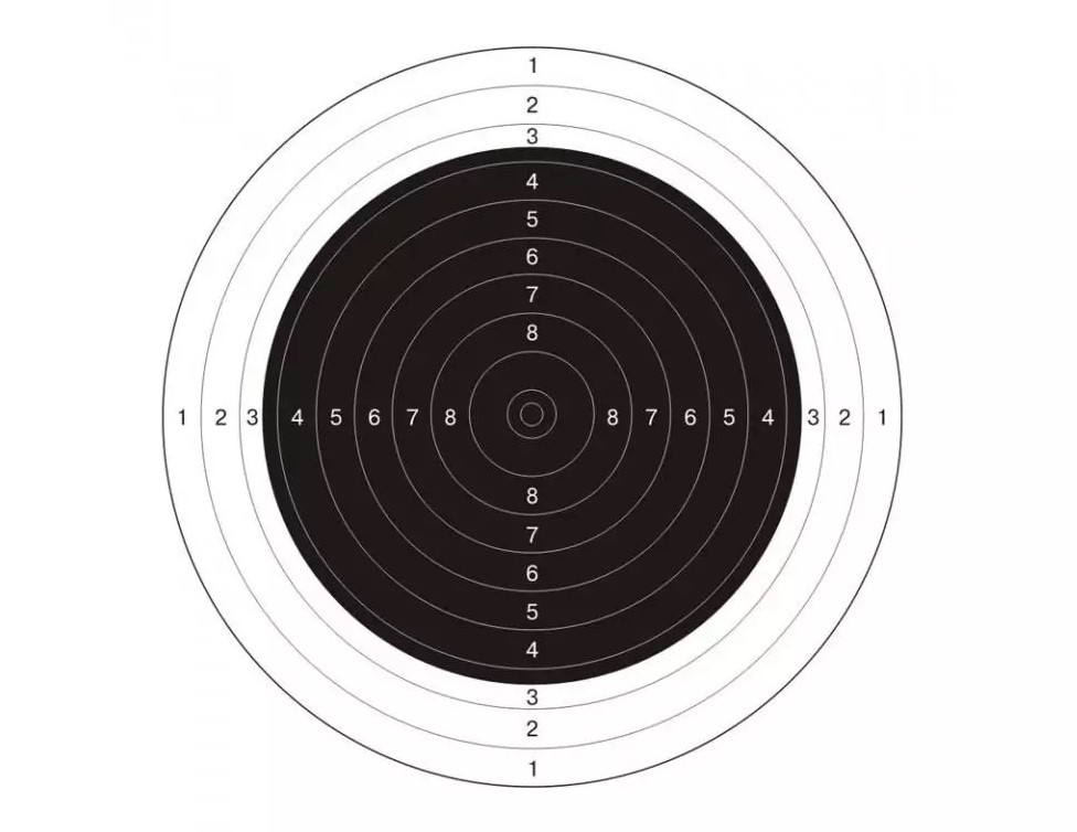 Мишень №7 спортивная для пристрелки ружей 155х155мм