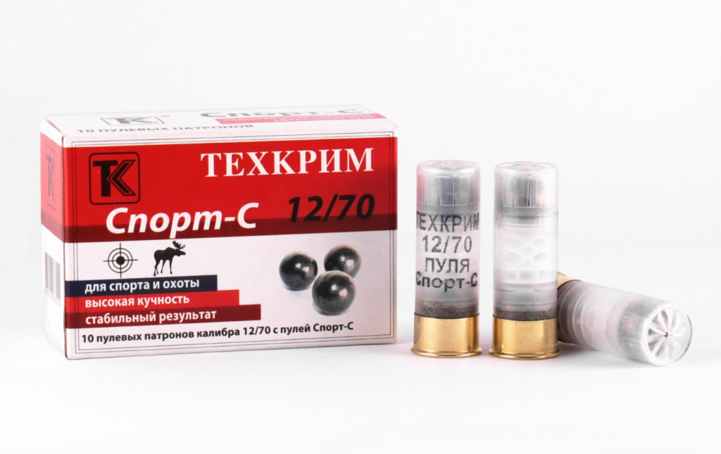Патрон Техкрим 12/70 пуля Спорт-С 1уп/(10)