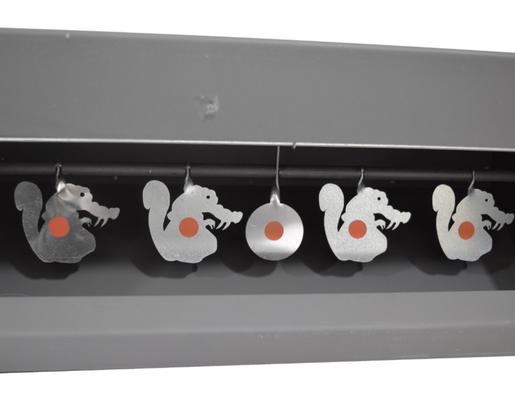 Мишень Shootman автомат с пулеулавливателем Белки металл 2мм (1)