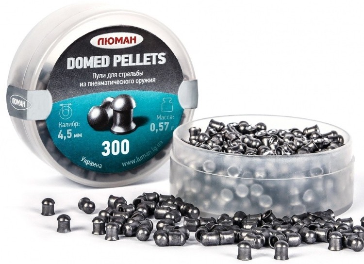 Пуля пневм. Люман 4,5мм Domed pellets 0.57г.(300)/1уп.