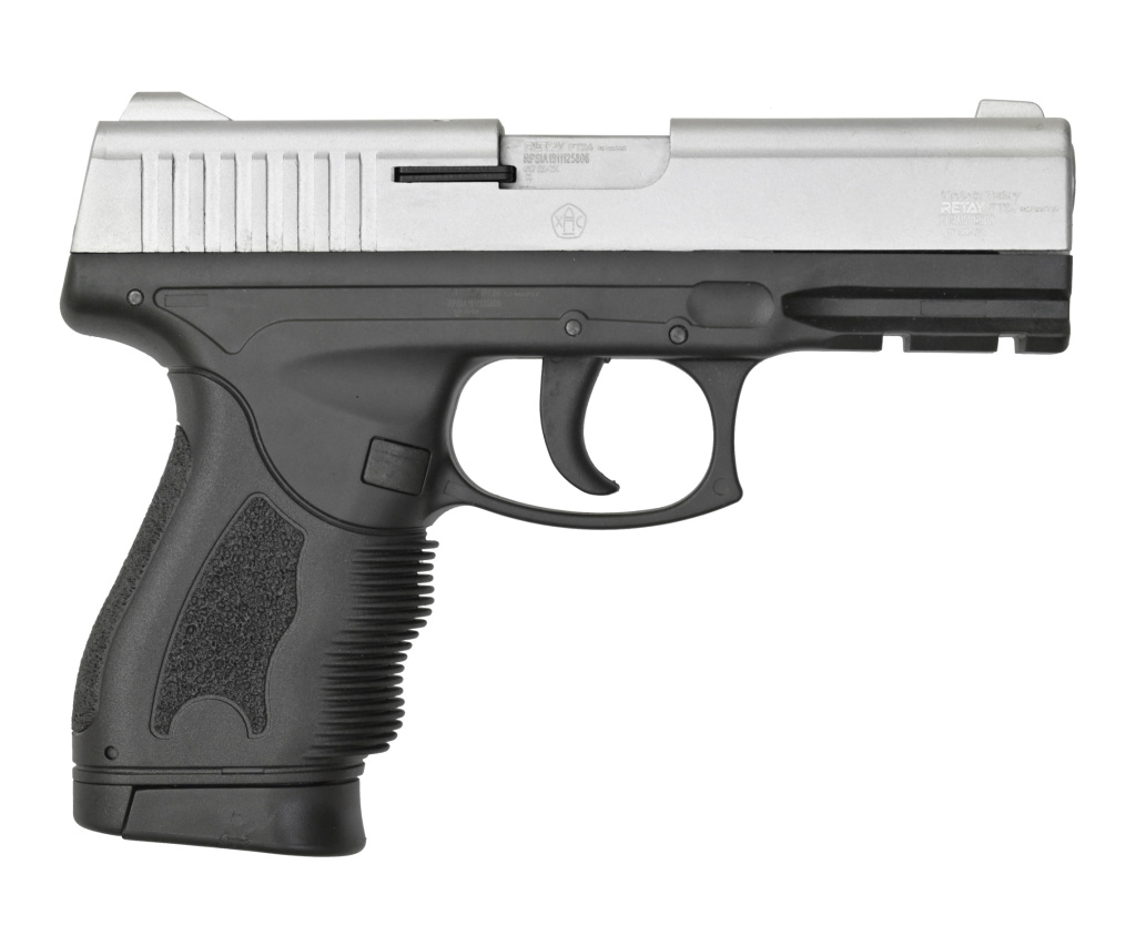 Макет охолощенный пистолета PT24 (Taurus) хром к.9мм РАК