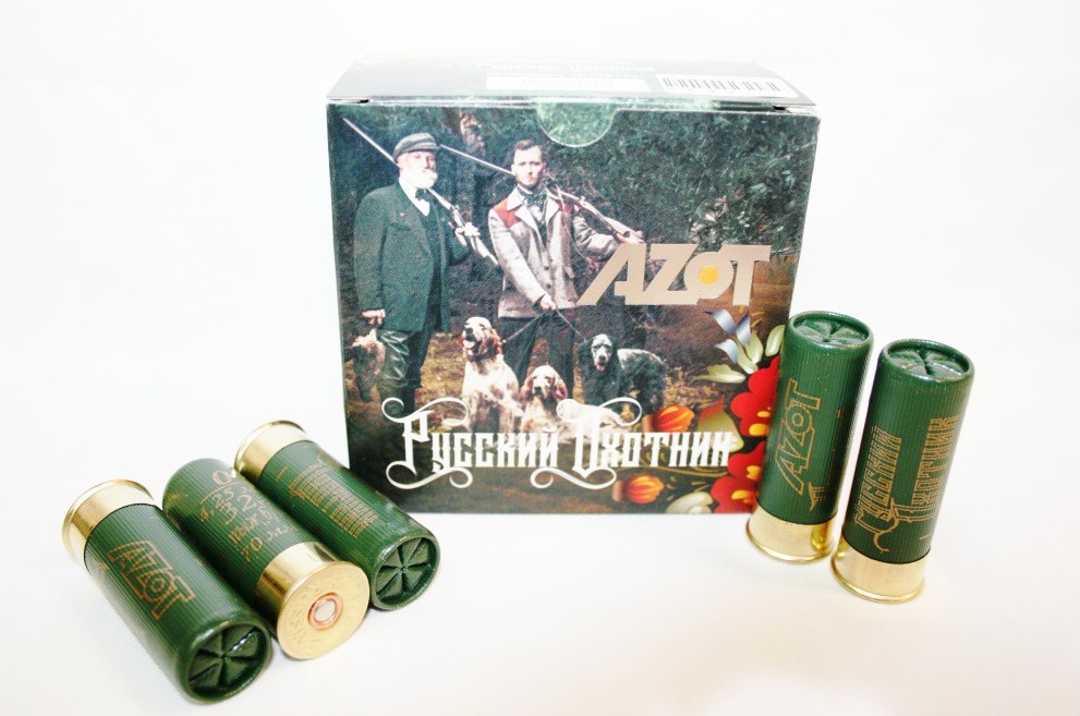 Патрон Азот 12/70 №0 32гр. Русский охотник (25)