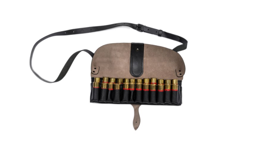 Патронташ Хольстер 24*12 двухрядный кожа черный/190010033/