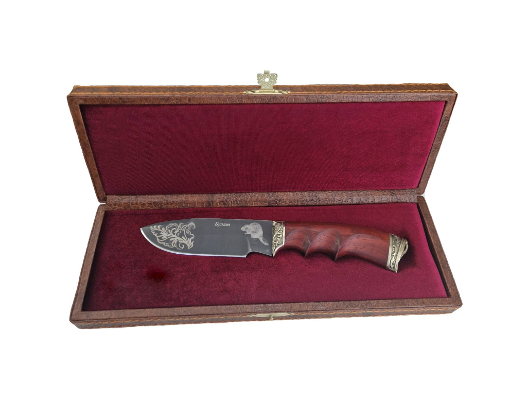 Нож Бобр булат в шкатулке