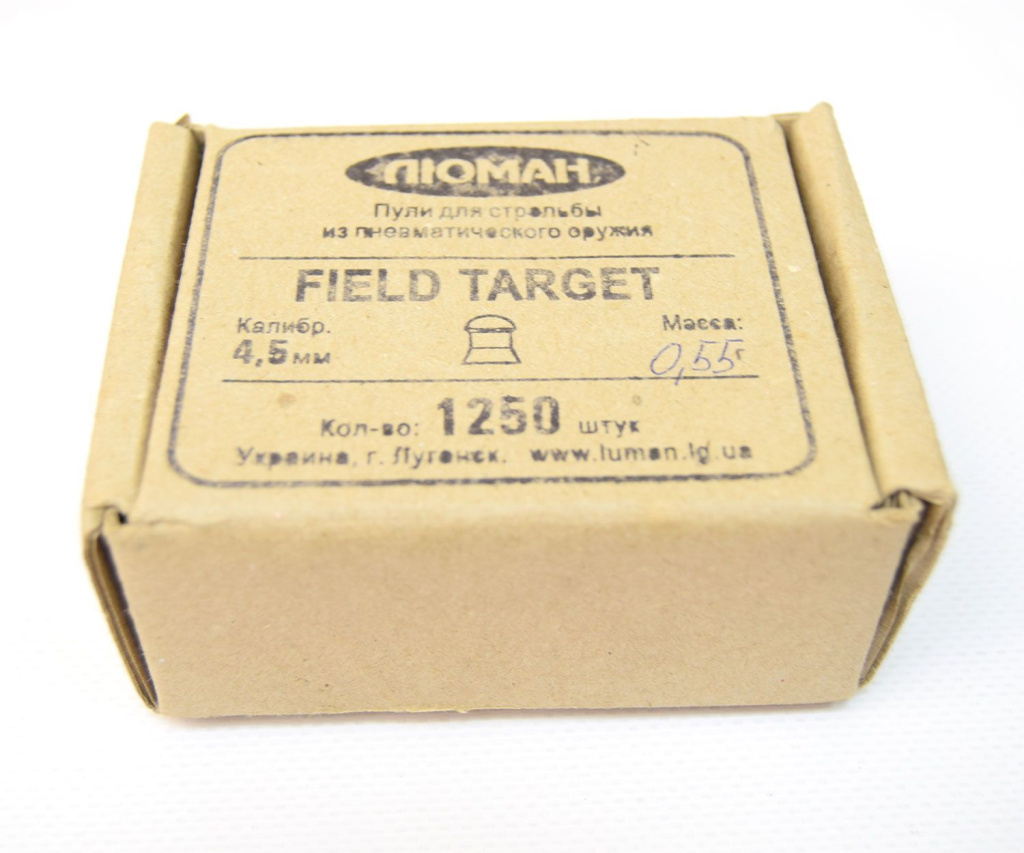 Пуля пневм. Люман 4,5мм Field Target 0.55г.(1250)/1уп.