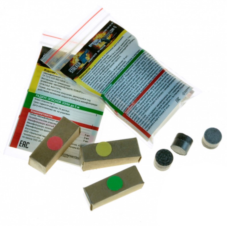 Набор минифейерверков цв.огня (9шт)