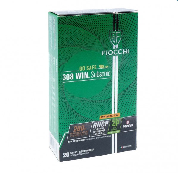 Патрон .308 Fiocchi Subsonic RNCP 200гр.(20)/1шт.