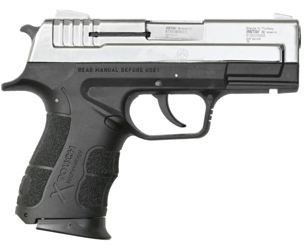 Макет охолощенный пистолета X1 Никель к.9мм РАК