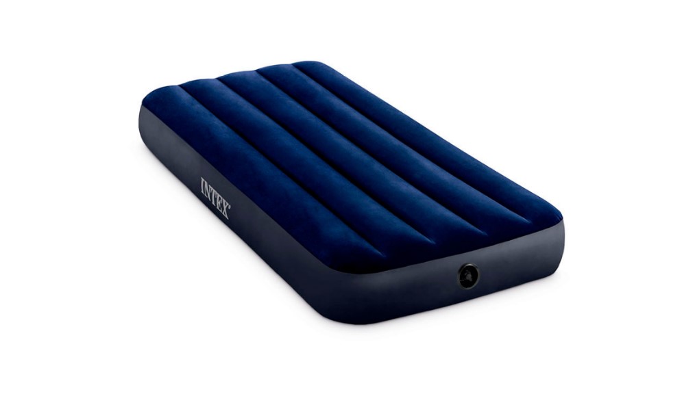 Кровать надувная Intex 76х191х25см велюр синий /64756/