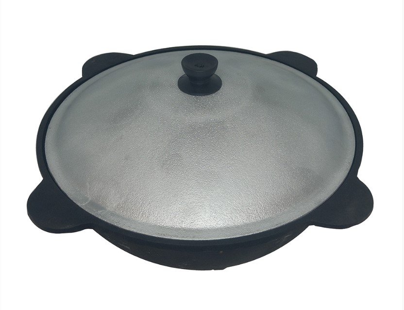 Казан Узбекский с крышкой 8л чугун