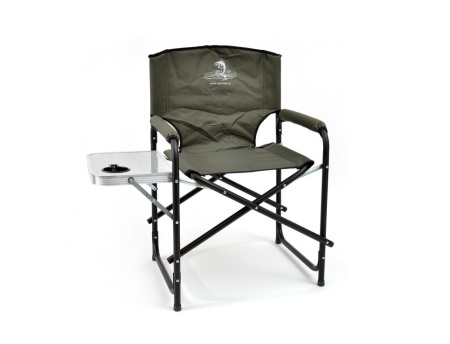 Кресло складное Кедр со столиком и подстаканником сталь /SK-07/