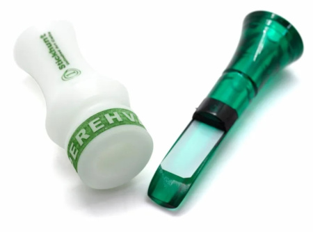 Манок на утку духовой Stickhunt Art Calls Perehvat 2 лепестка изумруд/белый /STARUT-IZ-WT/