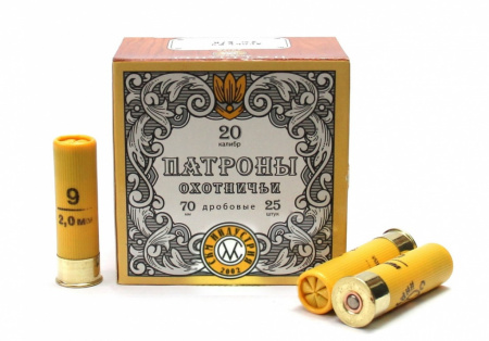 Патрон СКМ 20/70 №9 24гр.Русь б/к (25)