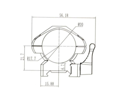 Кольца Nikko Stirling Diamond QR быстросъемные на weaver 30 средние /NSMQR30WM/ (1)