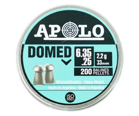 Пуля пневм. Apolo Domed 6,35мм 2.2гр (200)/1уп.
