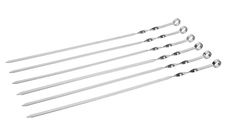 Набор шампуров плоский 60см в блистере(6шт)008