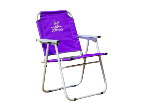 Кресло-шезлонг пляжное Кедр Dolphins фиолет /AKS-13/