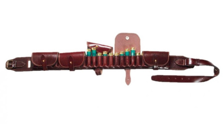 Патронташ VEKTOR закрытый 12к на 25 патронов кожа /П-42/