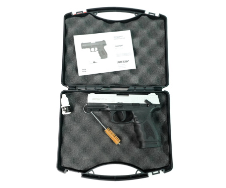 Макет охолощенный пистолета PT24 (Taurus) хром к.9мм РАК