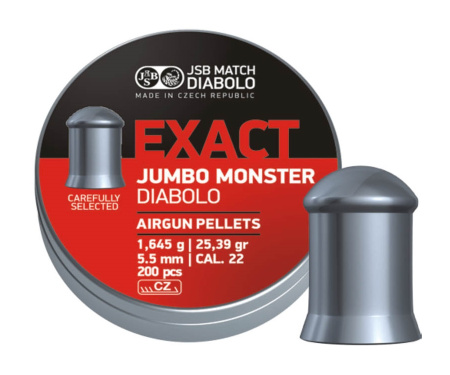Пуля пневм. JSB Diabolo Exact Jumbo Monster 5,52мм 1,645гр (200)/1уп.
