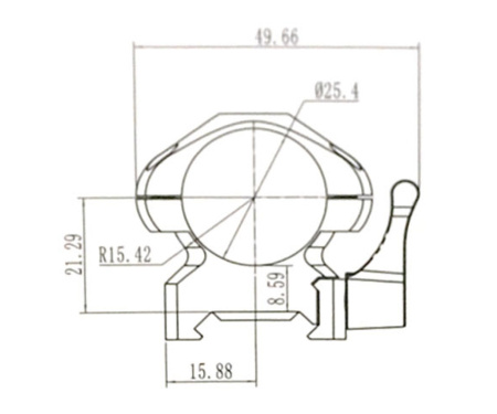 Кольца Nikko Stirling Diamond QR быстросъемные на weaver 25,4 средние /NSMQR1WM/ (1)