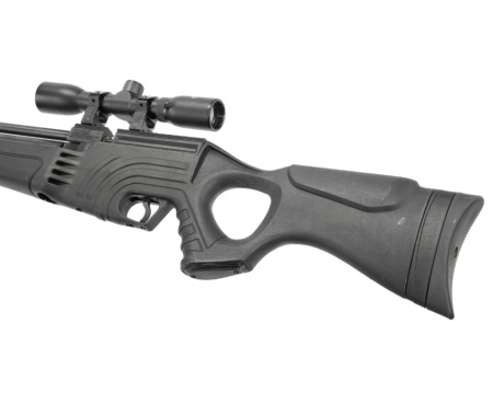 PCP Пневматическая винтовка Hatsan FLASH 101 SET k.6.35мм (насос+прицел+сошки+чехол+пульки+саундмод)