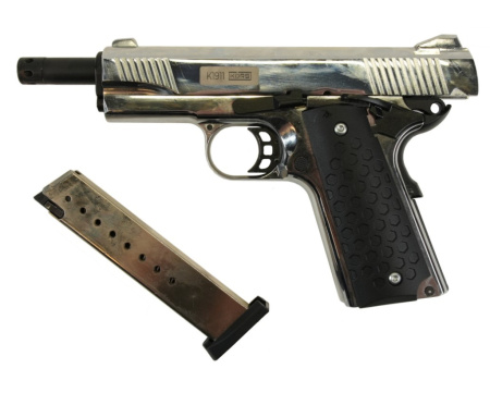 Пистолет сигнальный K1911 KURS Classic хром к.5,5 (2)