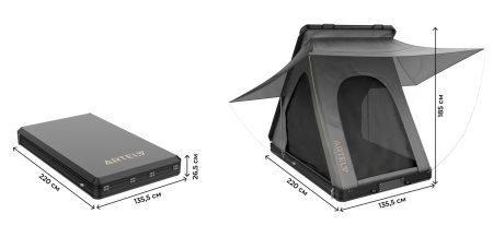 Автомобильная палатка ARTELV ROOF TENT P+