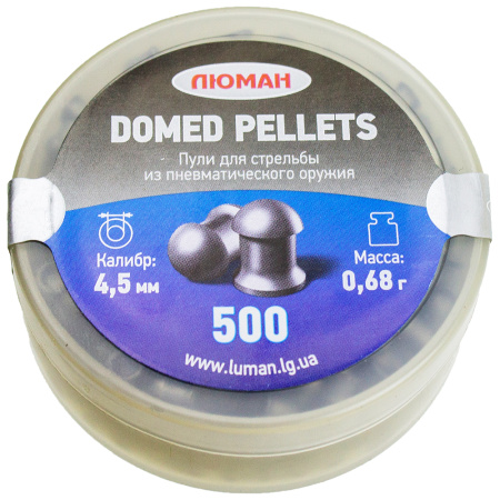 Пуля пневм. Люман 4,5мм Domed pellets 0.68г.(500)/1уп.