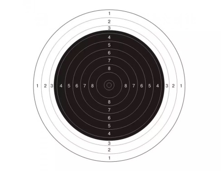 Мишень №7 спортивная для пристрелки ружей 155х155мм