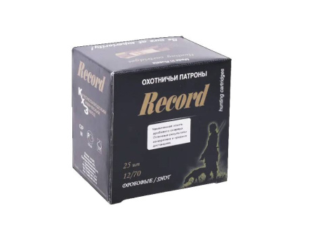 Патрон Record 12/70 №3 34гр б/к ув.осыпь NEW (25)